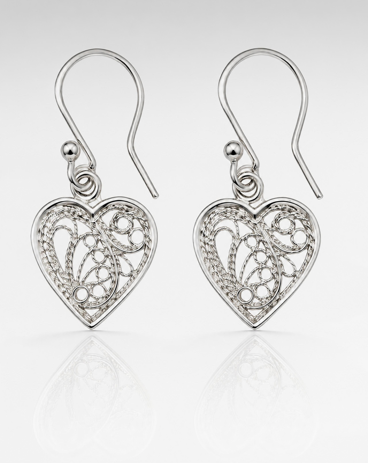 Filigree Heart Earrings