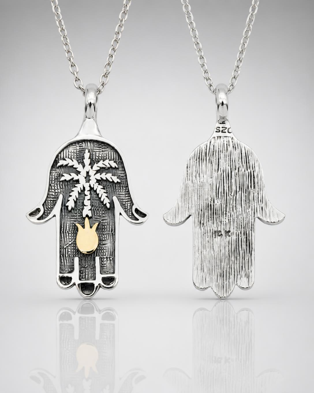 Sterling Silver Filigree Hamsa Pendant