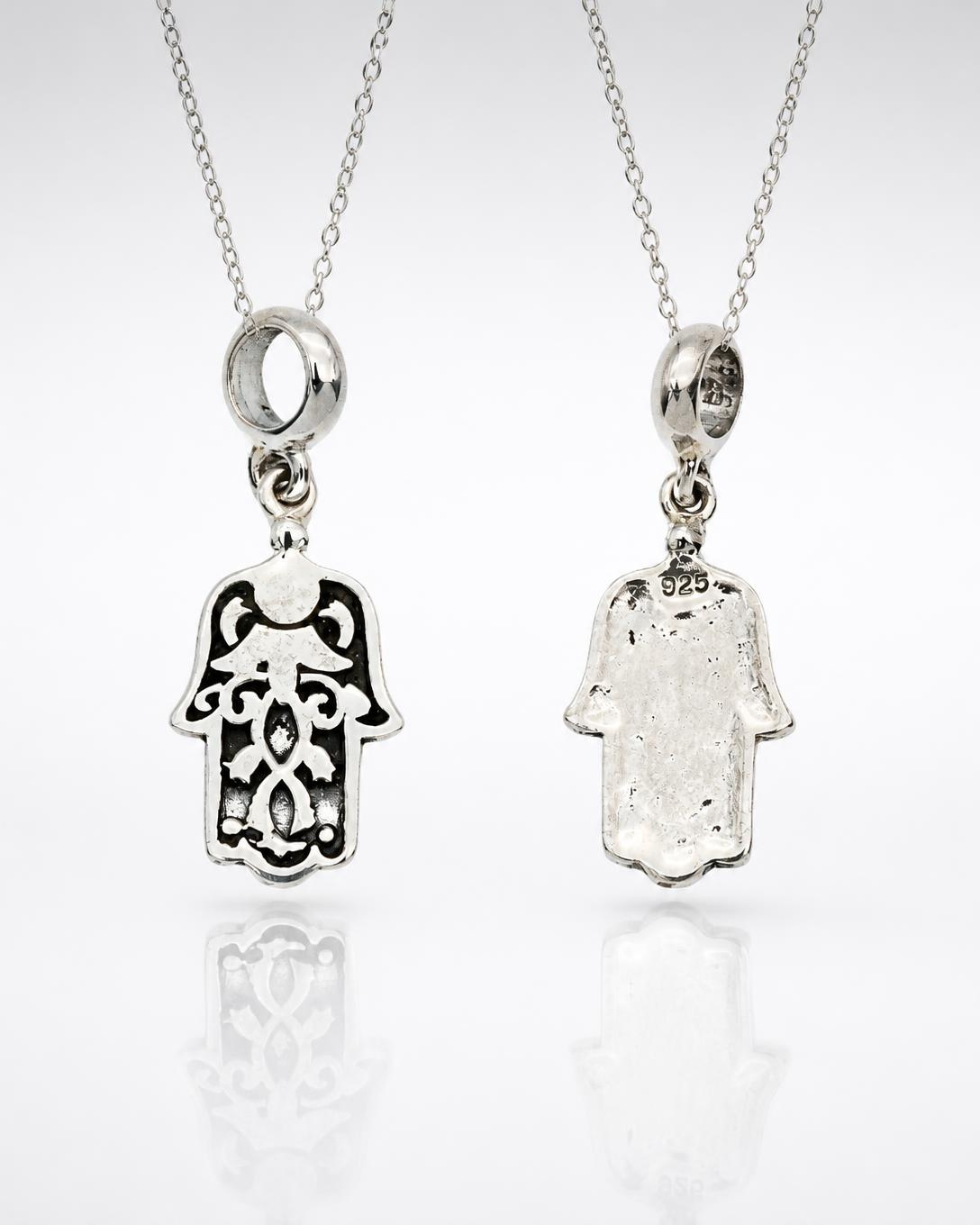 Sterling Silver Filigree Hamsa Pendant