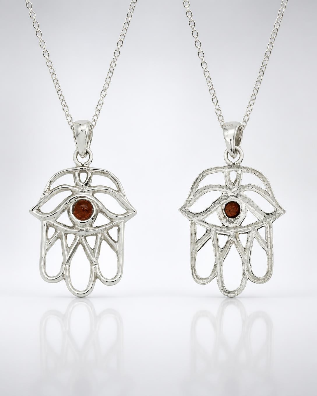 Sterling Silver Filigree Hamsa Pendant