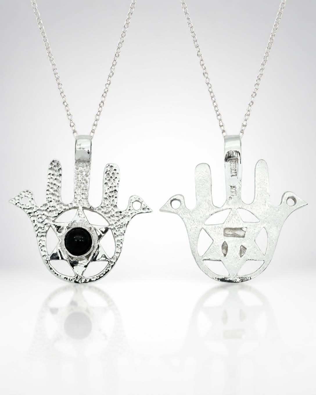 Sterling Silver Menorah Pendant