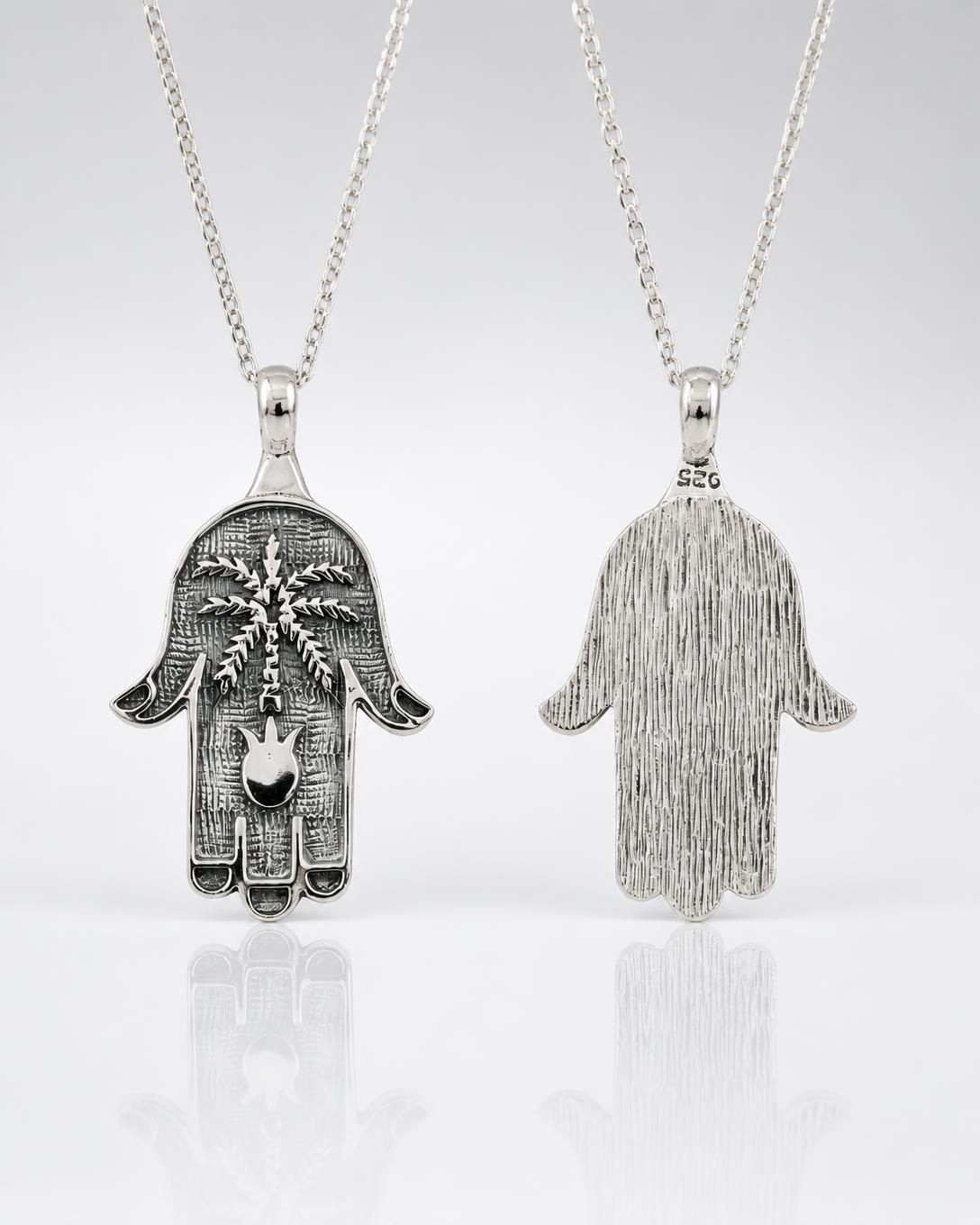 Sterling Silver Filigree Hamsa Pendant