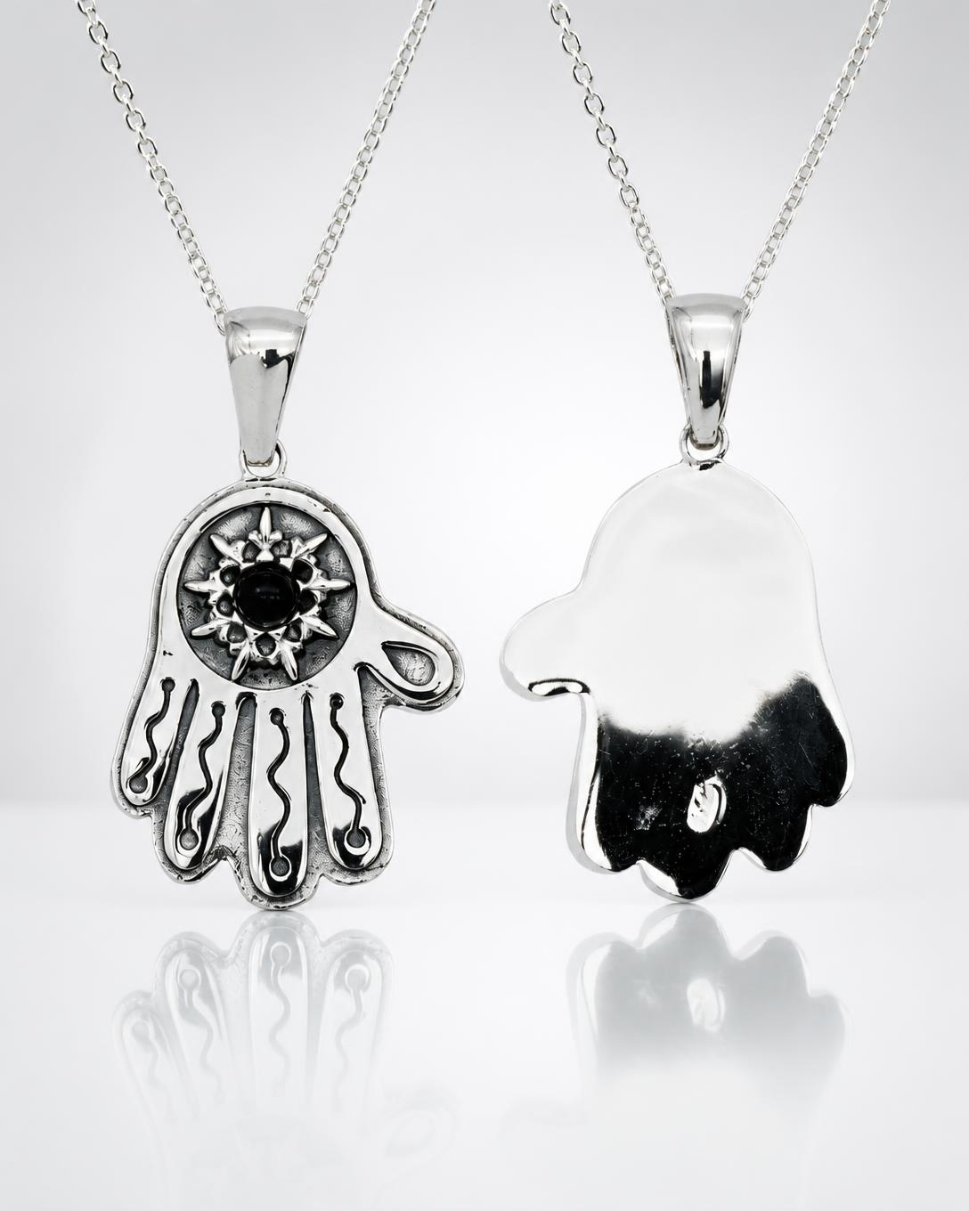 Sterling Silver Filigree Hamsa Pendant