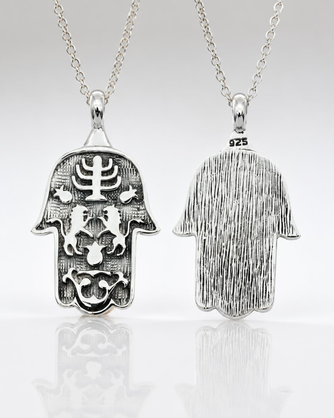Sterling Silver Filigree Hamsa Pendant
