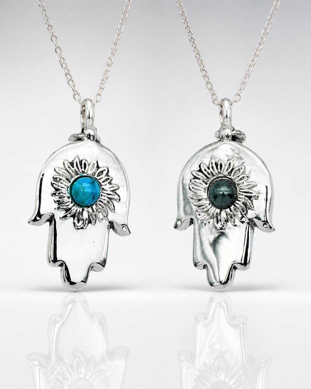 Sterling Silver Filigree Hamsa Pendant