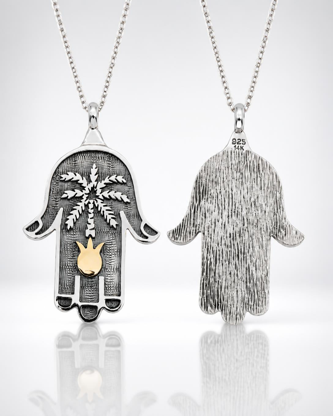 Sterling Silver Filigree Hamsa Pendant