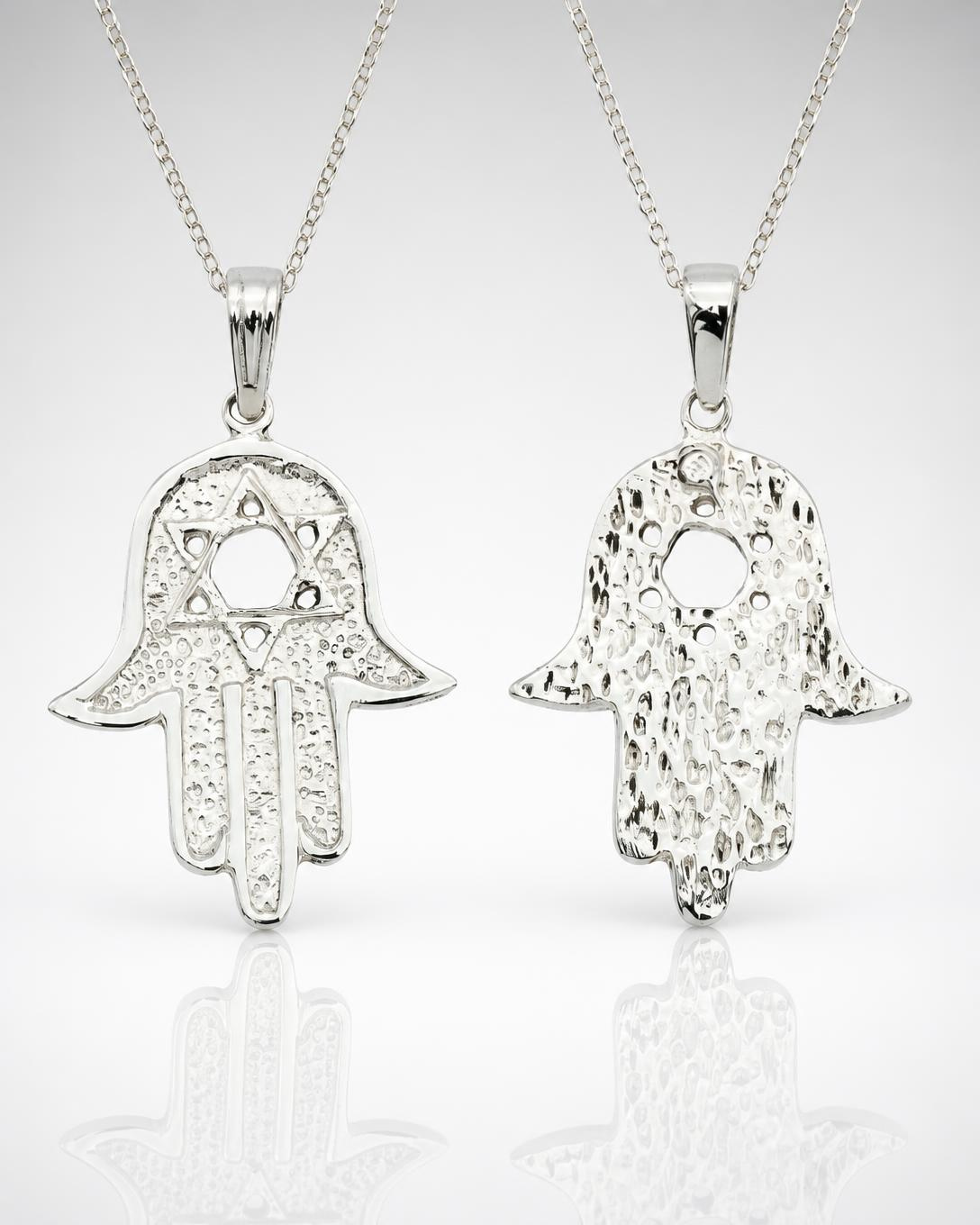 Sterling Silver Filigree Hamsa Pendant