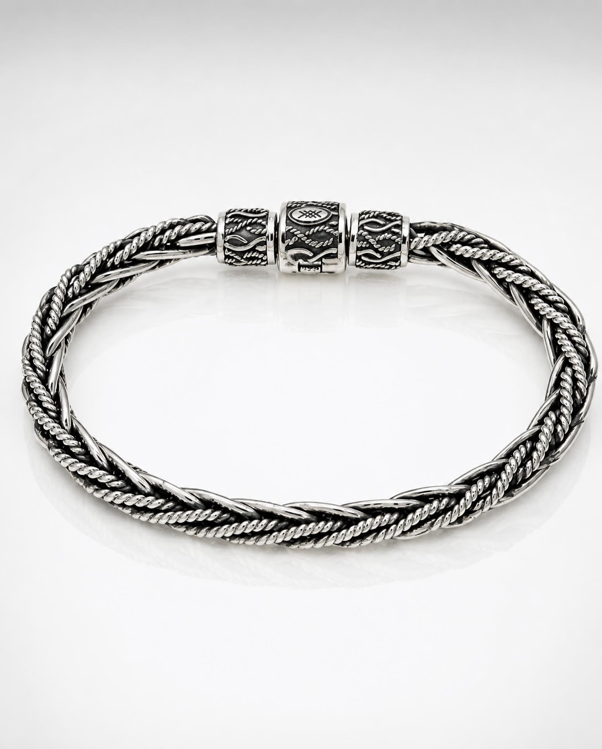 Sterling Silver Woven Rope Chain Bracelet