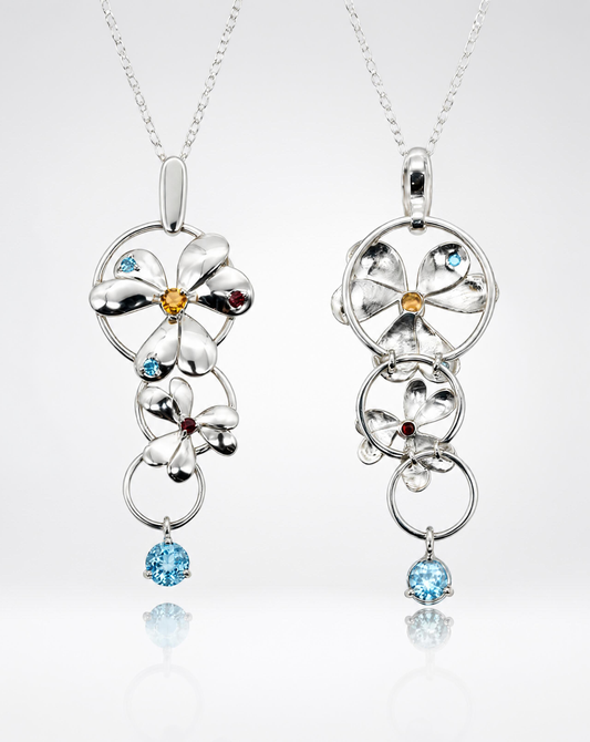 Floral Cascade Drop Pendant