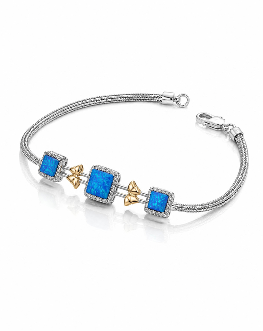 Opal Butterfly Tennis Bracelet
