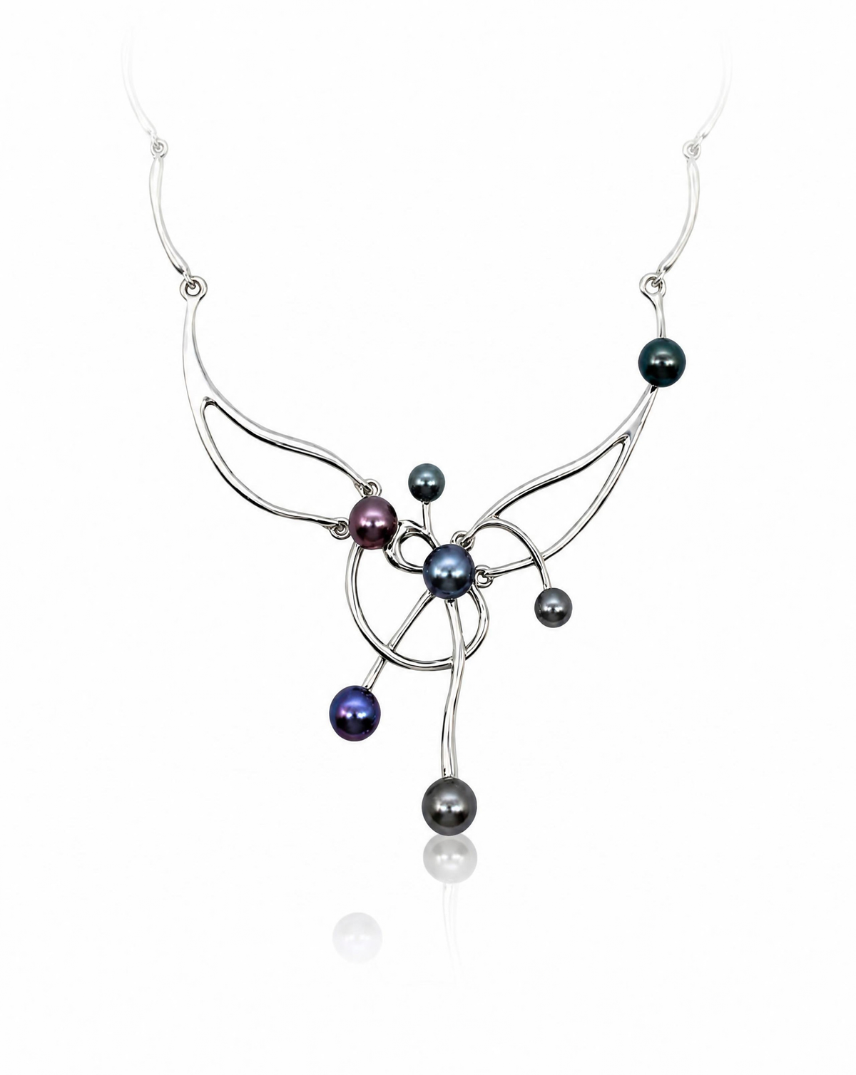 Art Nouveau Pearl Statement Necklace