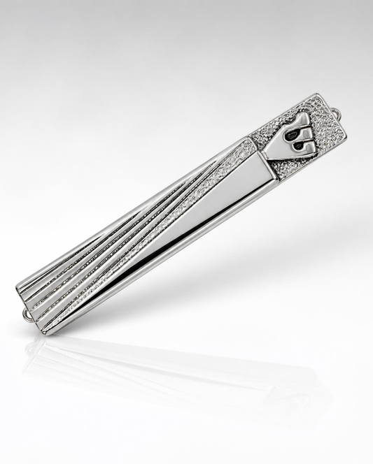 Sterling Silver Fluted Mezuzah Case