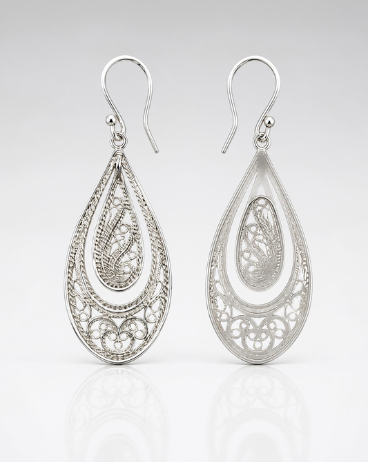 Filigree Teardrop Earrings