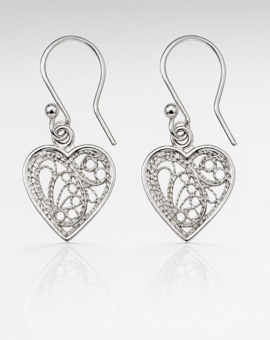 Filigree Heart Earrings