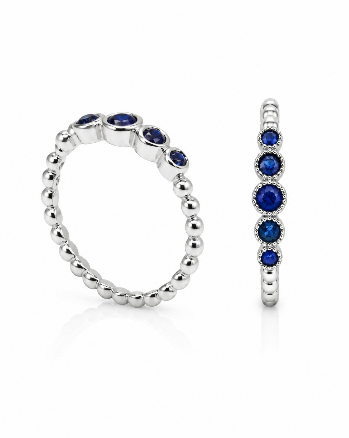 Blue Gemstone Beaded Ring