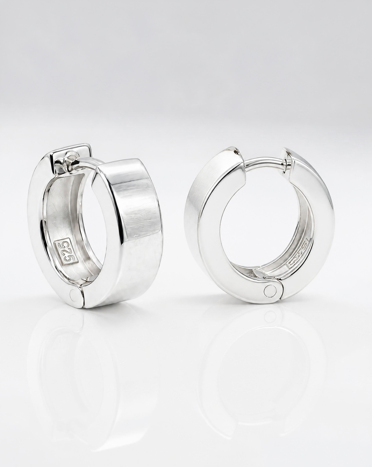 Polished Wide Hoop Earrings