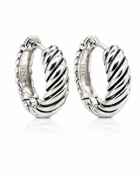 Twisted Rope Hoop Earrings