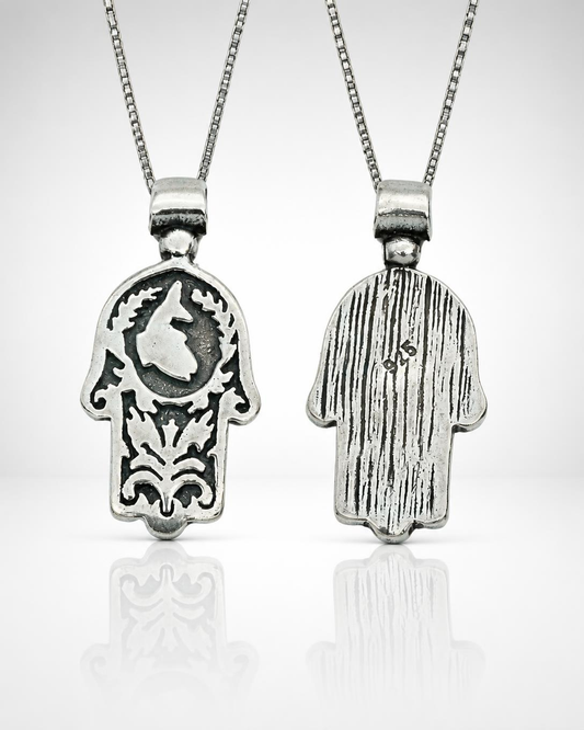 Sterling Silver Filigree Hamsa Pendant