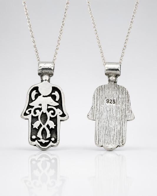 Sterling Silver Filigree Hamsa Pendant