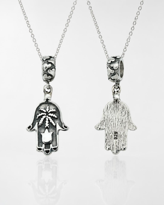 Sterling Silver Filigree Hamsa Pendant