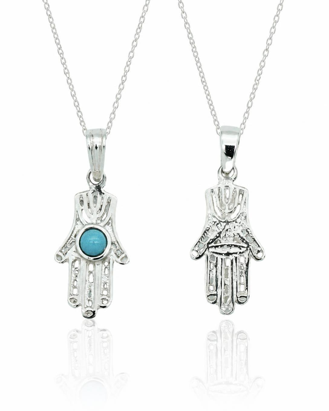 Sterling Silver Filigree Hamsa Pendant