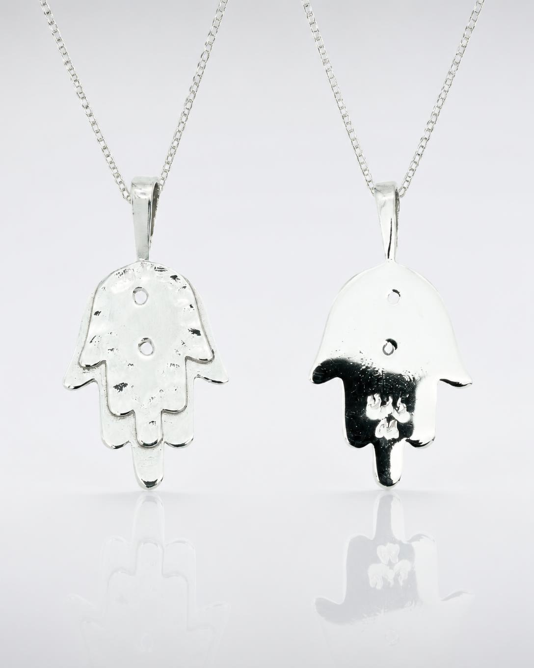 Sterling Silver Filigree Hamsa Pendant