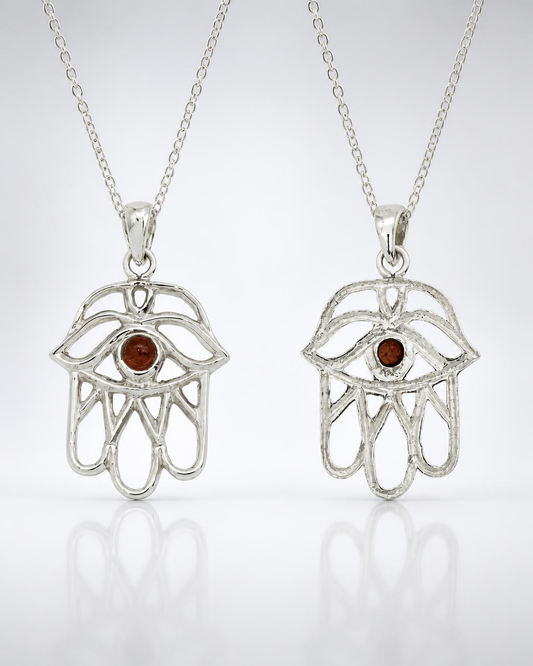 Sterling Silver Filigree Hamsa Pendant