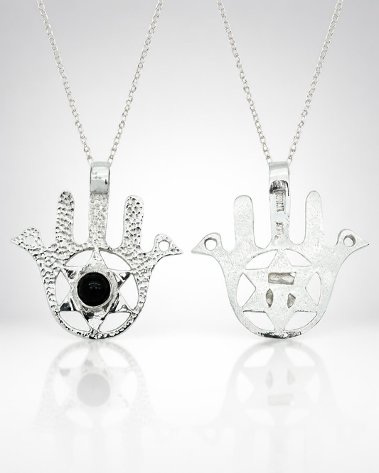 Sterling Silver Menorah Pendant
