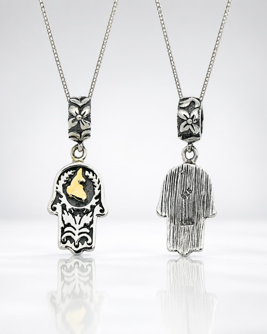 Sterling Silver Filigree Hamsa Pendant
