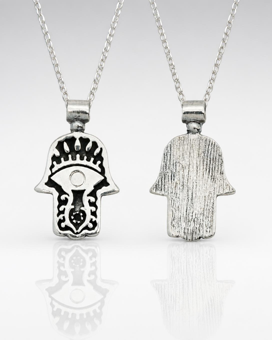 Sterling Silver Filigree Hamsa Pendant