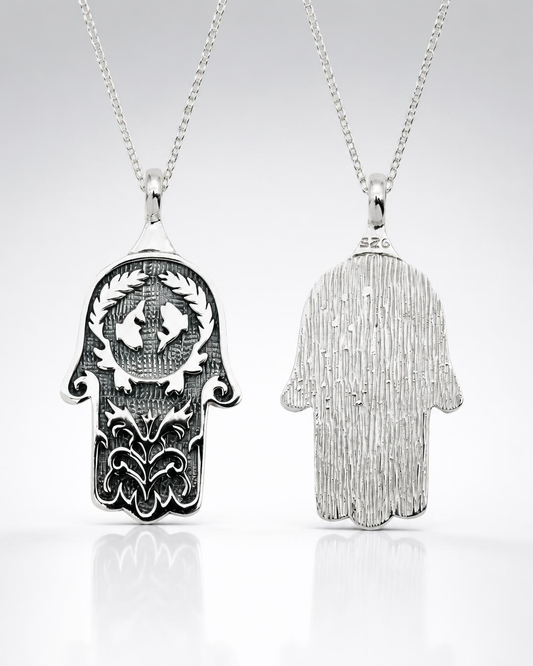 Sterling Silver Filigree Hamsa Pendant