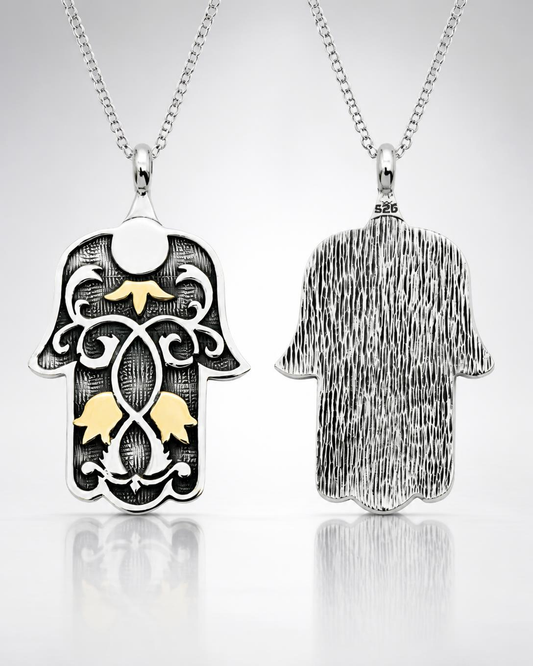 Sterling Silver Filigree Hamsa Pendant