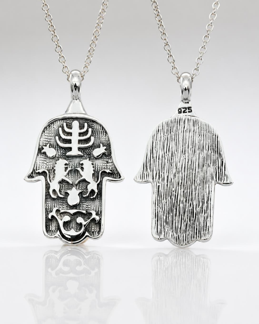 Sterling Silver Filigree Hamsa Pendant