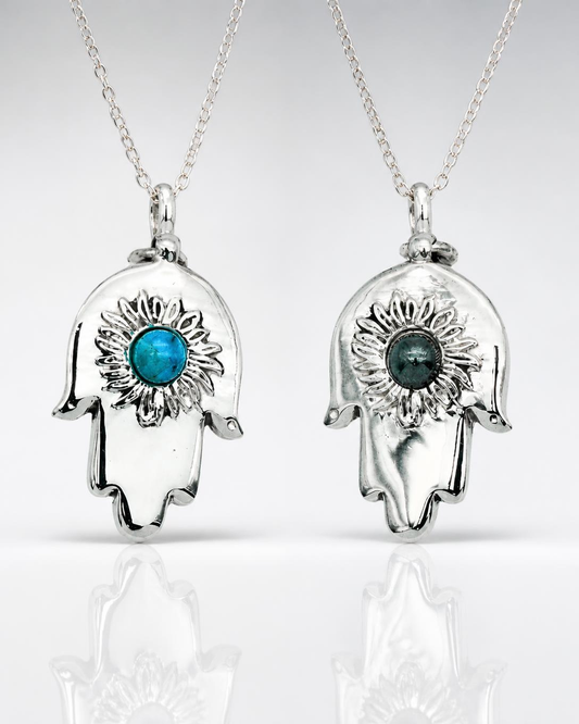 Sterling Silver Filigree Hamsa Pendant