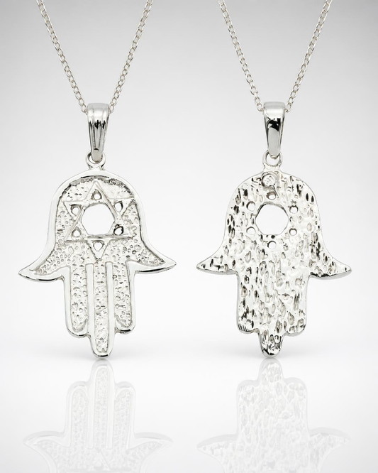 Sterling Silver Filigree Hamsa Pendant
