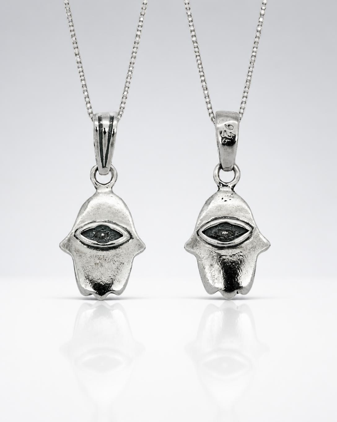 Sterling Silver Hamsa Eye Pendant