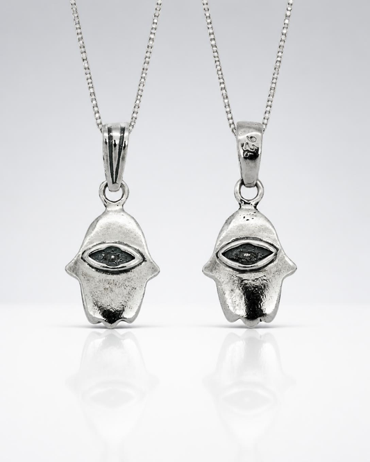 Sterling Silver Hamsa Eye Pendant