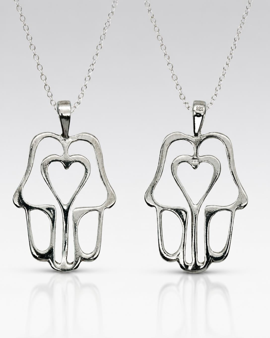 Sterling Silver Filigree Hamsa Pendant