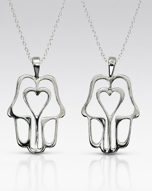 Sterling Silver Filigree Hamsa Pendant
