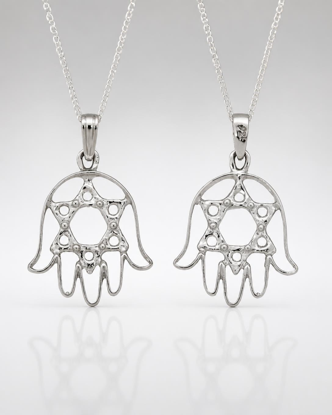 Sterling Silver Filigree Hamsa Pendant