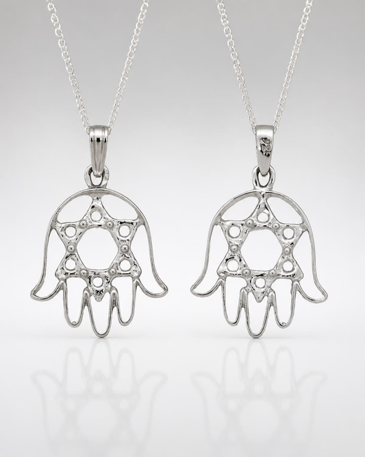 Sterling Silver Filigree Hamsa Pendant